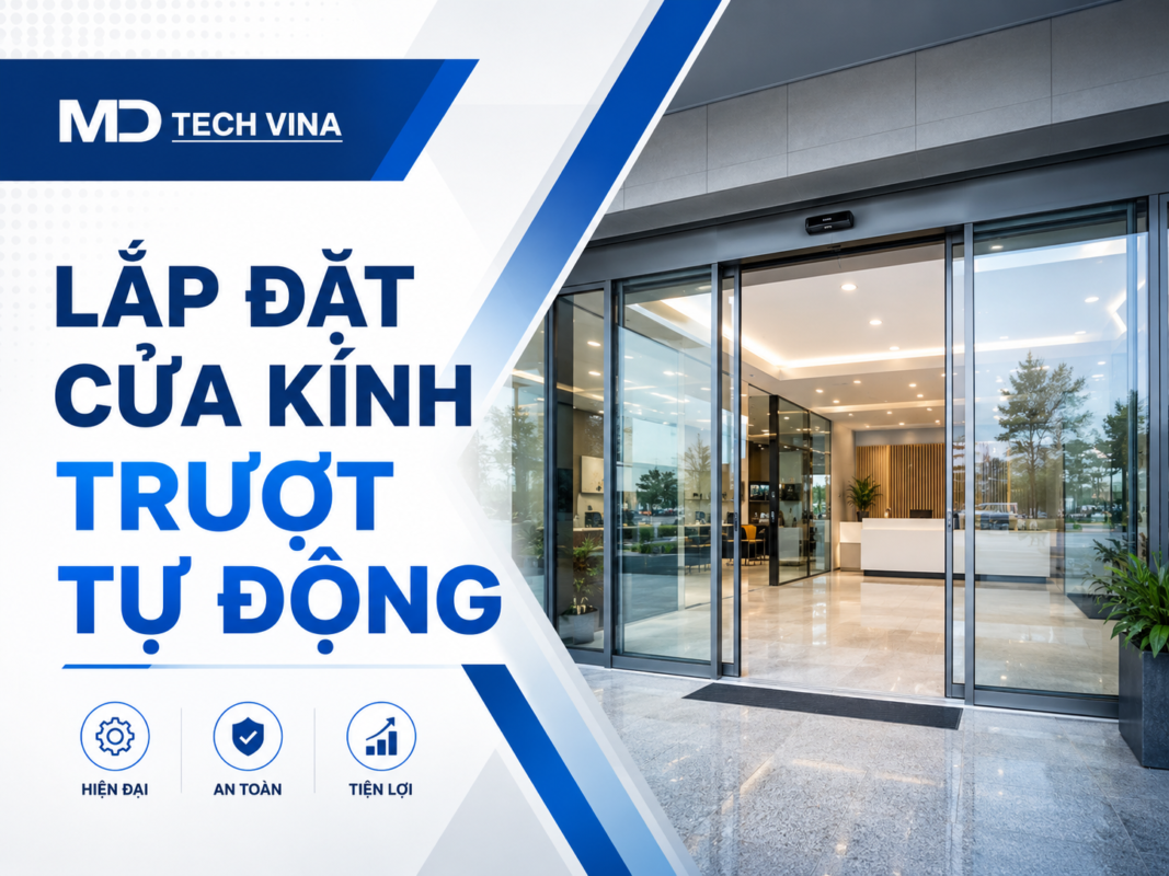 lắp cửa kính trượt tự động tại bắc ninh